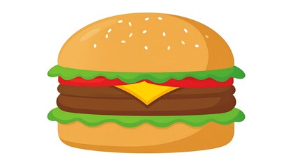 Cartoon hamburger illustration (1)