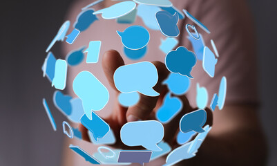 Seamless communication.  Interactive digital network of global conversations and connections.