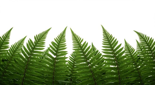 Interlaced Ferns Illuminated by Gentle, Shadowless Composition