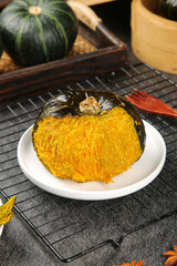 Fresh Steamed Pumpkin from Shaanxi Province China Traditional Cooking Preparation
