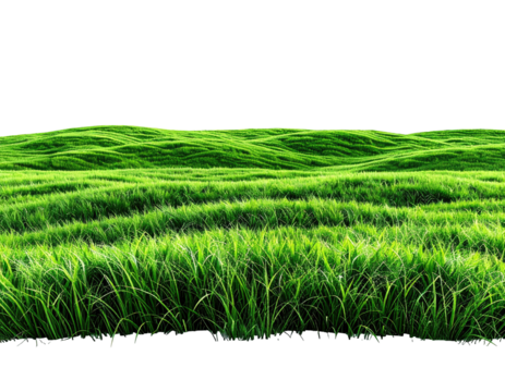 Lush green field stretching to horizon