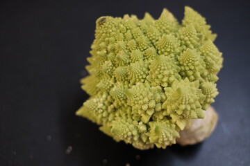 close up of Romanesco broccoli