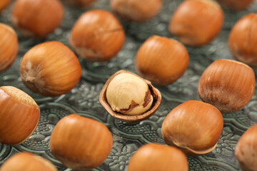 Fresh Hazelnuts with Shells and Kernels - Natural Dried Nuts with Large Kernel