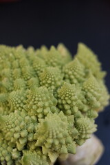 close up of Romanesco broccoli