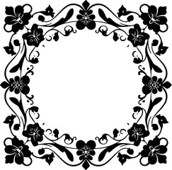 frame with floral elements