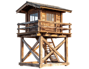 Wooden lookout tower