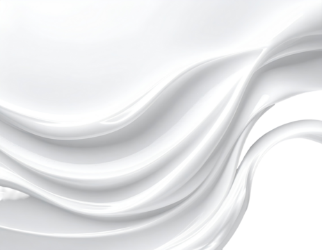 Abstract white flowing fabric design