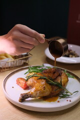 roasted chicken with vegetables