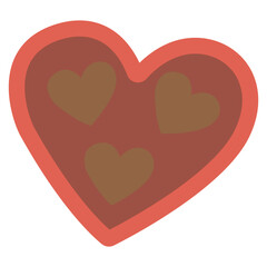 red heart on white background