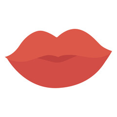 red lips isolated on white