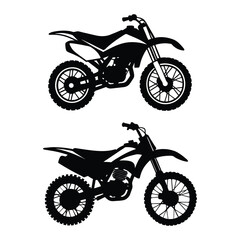 Obraz premium Dynamic motorcycle silhouette with vibrant color options