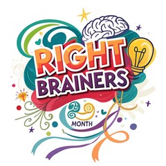 Right Brainers Rule Month Celebration, Creative Mind Awareness Month, Power of Creativity Month, Right Brain Thinking Festival, Imagination and Innovation Month