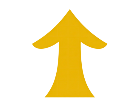 Solid gold upward arrow