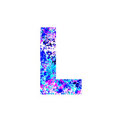 Vibrant Splatter Textured Letter L