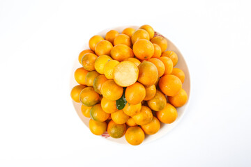 Fresh Orange Kumquats in White Bowl - Small Citrus Fruits with Smooth Skin