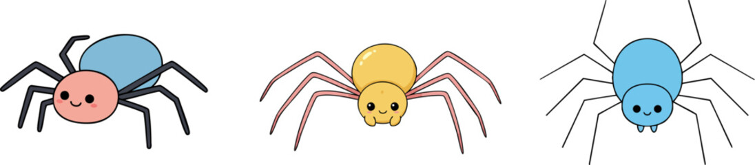 Cute Spider Vector Collection