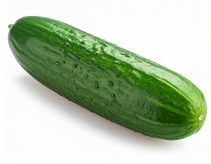 Fresh cucumber in white background, aesthetic and fokus slicing cucumber. Sliced cucumber showcasing its vibrant green and hydrating texture ideal for food photography, detox themes