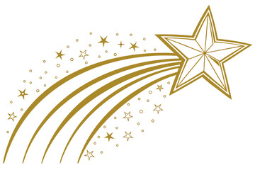 Obraz premium golden stars on a white background