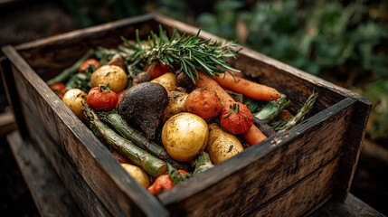 basket with vegetables