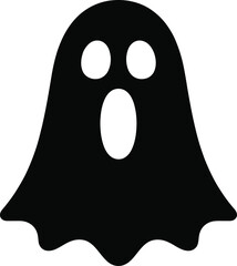 Vector art of black ghost