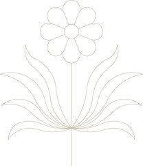 Indian Traditional Decorative Floral Design Element