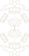 Indian Traditional Decorative Floral Design Element