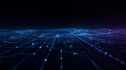 High Resolution Futuristic Digital Network, abstract blue background