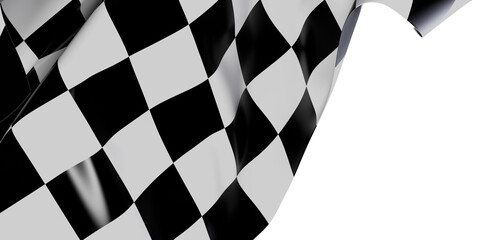 A high-quality image of a checkered flag in motion against a white backdrop. Perfect for racing,...