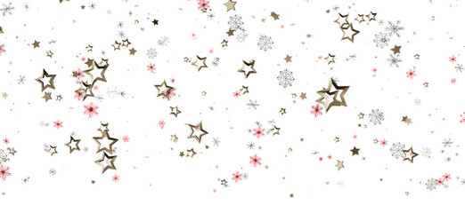 Elegant design with falling stars and snowflakes, perfect for Christmas, holiday, and winter...