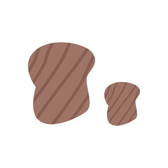 Two Brown Wooden Texture Shapes Isolated On Transparent Background For Design Elements