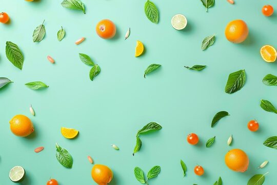 orange and green peas