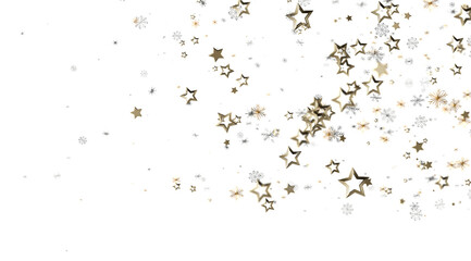 Elegant design with gold stars and snowflakes. Perfect for holiday cards, invitations, and festive backgrounds.