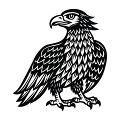 Eagle cartoon vector illustration on white background