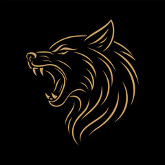 wolf head silhouette