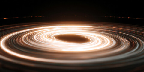 Fototapeta premium Spiral vortex of bright light trails resembling galaxy formation long exposure cosmic astronomy science background - AI generated