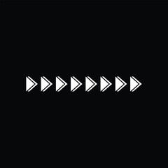 Rightward Arrow Sequence – Horizontal Triangle Motion Icons for Direction and Flow