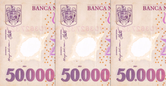 5 Lei Romania, 2018 with a portrait of Composer George Enescu. Polymer money of Romania.