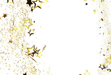 Sparkling gold stars and glitter on white. Perfect for holidays, celebrations, and luxury branding. Download now!