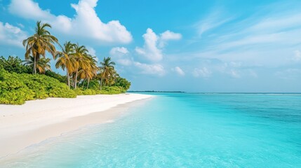 Tropical Beach Paradise with Turquoise Water