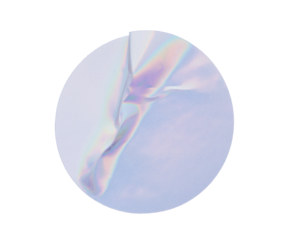 Abstract Round gradient texture duct sticker an opaque round liquid, clear ocean blue water merging with beige, light background transparent