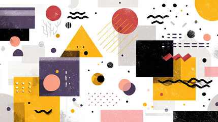 Vibrant Geometric Abstract Background with Modern Shapes for Creative Designs.
