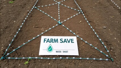 Innovative Irrigation Layout with Water Droplets in Triangle Grid Design
