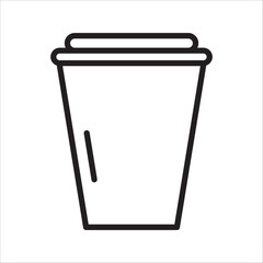 Coffee cup Icon. Vector illustration.Cup, Drink, Cofee, Tea,  icon.  Vector sign  on a white background.