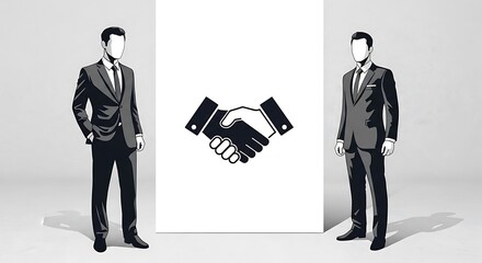 Two businessmen shaking hands signifying partnership and agreement in a professional setting.