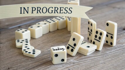 Missing Final Piece of Domino Circle with Loading Banner Visible