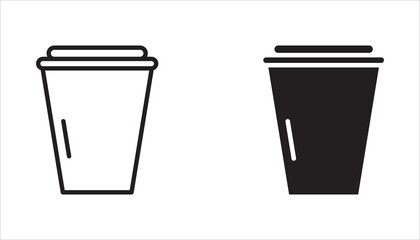 Coffee cup icon set. Cups of coffee tea collection. Cup coffe.