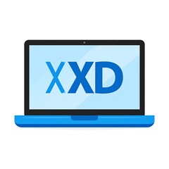 Modern Laptop Displaying XxD Logo.