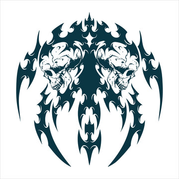 Neo Tribal Skull Graphic Set