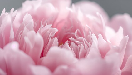 Fototapeta premium Abstract Floral Dreamscape, Light Pink Petals and Subtle Textures Converge Softly.