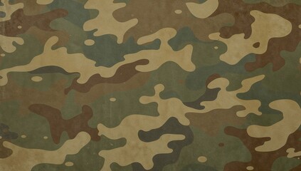 Fototapeta premium Abstract Organic Shape Pattern Earthy Tones and Muted Palette, Flat Surface.